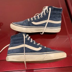 Blue Suede high top Vans